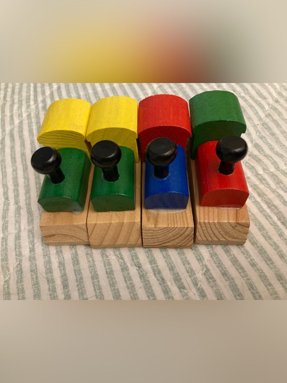 4-New Oriental Trading Wooden Train Whistles